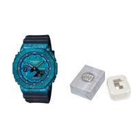 CASIO Unisex Pilnai Metalinis Serijos Mėlynas Laikrodis GM-2140GEM-2APR blue