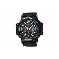 Casio saulės energija varomas kvarcinis mechanizmas Dervos apyrankė Japoniškas ir Korėjietiškas laikrodis Vyriškas laikrodis Pilkas ciferblatas GPW-1000-1AER pilka spalva