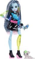 Monster high Frankie Stein mados lėlė JHK31 su augintiniu Watzie 7 priedais Japonijos importas Autentiška neatidaryta black
