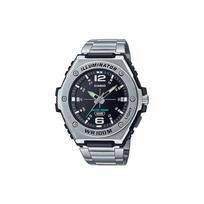 Casio Dress 100M Waterproof Quartz Movement Stainless Steel Watch 49.6Mm Men watches Black MWA-100HD-1A Random Watch Box,Black Dial black