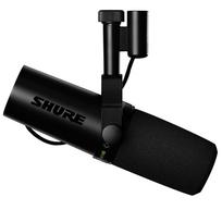 SHURE dinaminis mikrofonas su SM7dB išankstiniu stiprintuvu kardioidiniu vienkrypčiu XLR laidiniu srauto paskirstymu juoda