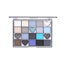 FUGU UP Heart Shadow Palette Smoky Shadow Pearl Shadow Matte Shadow Blusher Shadow Eyeshadow Blue, 1 pc, blue gray
