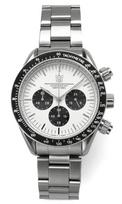 Hyakuichi Chronograph Laikrodis Laikrodis 20 ATM Atsparus Vandeniui Kvarcinis Baltas Panda [HYAKUICHI 101] Nr.12 Nardytojo Vyriškas Be Datos balta