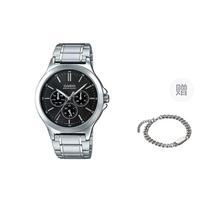 CASIO Vyriškas Juodas Laikrodis MTP-V300D-1A- Black black