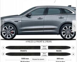 Jaguar F-PACE – JUODOS šoninių durelių apdaila