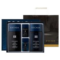 Escada Homme Blue 2-piece set / Men's whitening anti-wrinkle dual function skin + lotion + portable composition, 1 set black