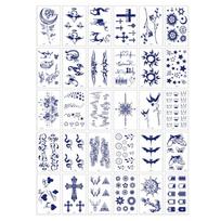 Pusiau ilgalaikis tatuiruotė, tatuiruotės lipdukas, individualus chna lipdukas, pusiau ilgalaikis tatuiruotė, 2 vnt., S-D tipas white