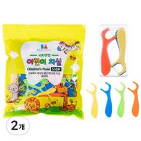 Bus Angel domestically produced children's dental floss 510p + case, 2 pieces yellow