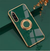 Atsparus smūgiams padengimo žiedo laikiklis telefono dėklas, skirtas Sony Xperia 1 VI V 10 IV 5 III silikoninis stovas atgal apvalkalas prabangus pilnas apsauginis dangtelis Sony Xperia 1 III žalia