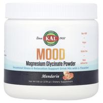 KAL, Mood magnio glicinato milteliai, mandarinai, 9,8 uncijos (278 g)