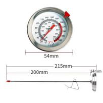 High-Temperature Stainless Steel Food Thermometer gray