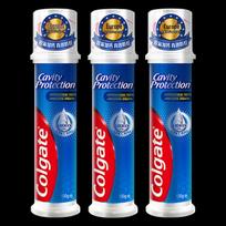 Colgate Cool Fresh Whitening Fluoride Toothpaste - 3x 130g Pump blue