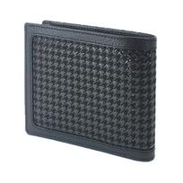 Inden Wallet Bifold Wallet with Coin Purse Deerskin HAYATO Black x Black Lacquer [Indenya] 8932-01 juoda
