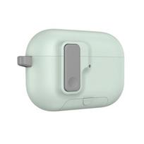 Apsauginis ausinių dėklas AirPods Pro 3 įkrovimo dėklui, nešiojamas, atsparus smūgiams, belaidžių ausinių dangtelis-apsauga, korpusas, odelė su užraktu, telefono laikiklis for AirPods 3 šviesiai žalios spalvos