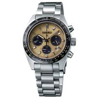 SEIKO saulės energija varomas nerūdijančio plieno dirželis Laikrodis 39mm Vyriški Laikrodžiai Auksinis Ciferblatas SSC817 Gold Dial black