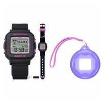 CASIO ×Kuromi BGD-10 series 100 meters waterproof Quartz resin strap unisex gray dial BGD-10KKM-1JR pilka spalva