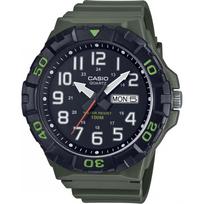 Casio STANDARTINIS BIG FACE kvarcinis laikrodis MRW-210H-3AV vyriškas karinis žalias užjūrio modelis black