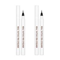 Liir Real Tattoo Pen Eyeliner 0.8ml, 02 Deep Brown, 2 pcs. white