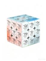 Periodic Table 3X3 Educational Puzzle Magic Cube Smooth Anti-Scatter Desktop Logical Speed Fidget Ornament white