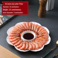 Creative Ceramic Dumpling Plate Set red