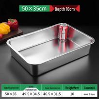 Zhongchuangda 304 Stainless Steel Rectangular Food Pan white