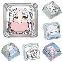 Souls Forgotten Freiren Goods Keycap Castliss Transparent Small Cute Keyboard PC Cross Axis Compatible Cosplay Accessories Game Moe Souvenir Birthday