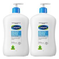 Cetaphil Ultra Gentle Body Wash Refreshing, 1L, 2 units white