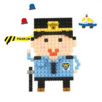 Uniart Uniblock UB025 Policininko figūrėlės surinkimo rinkinys black