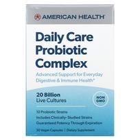 American Health, Daily Care Probiotic Complex, 20 billion CFU, 30 veggie capsules