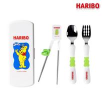 [Haribo] Cutlery 3-piece case set, green, 1 piece white