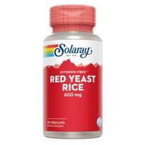 Raudonieji mieliniai ryžiai 600 mg, 60 daržovių kapsulių