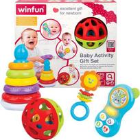 WinFun Baby Activity Sensory Development Toys 4-piece Gift Set Korean childrens toys yellow