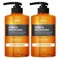 Kundal Pure Wash Baby Powder flavor, 500ml, 2 korean cosmetics black