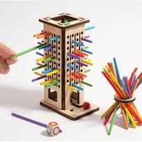Pull Out Stick Game Toys Colorful Wooden Stick Board Games Parent-Child Interactive Puzzle Toys A3 beige