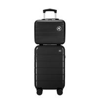 Oceania Kangaroo DS-DS09 Hardside Luggage and Handbag Set 20-inch juoda