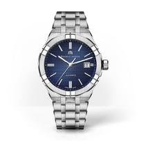 [Maurice Lacroix] AIKON Date 42mm Blue Clous de Paris Dial Stainless Steel Bracelet Automatic Men's Watch (AI6008-SS002-430-1)