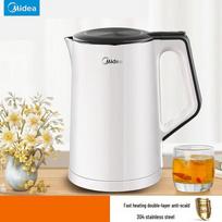 Midea 1.5L Double-Layer Anti-Scald Electric Kettle CN plug (adapter included) 1.5L white
