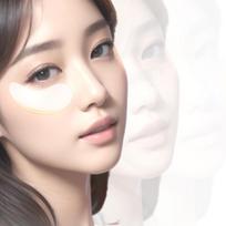 Collagen eye patch, nasolabial folds lifting pack under the eyes, 60 pieces, 1 piece, 60 sheets beige