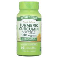 Nature's Truth, containing turmeric curcumin, ginger, astragalus and black pepper extract, 60 immediate-release liquid softgels