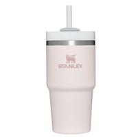 Stanley STANLEY Vakuuminis Slim Quencher 600ml Gerkla Butelis Vandens Butelis Šalto Laikymo Laisvalaikis Stilingas Lauko Su Dangteliu Šiaudeliu Nešiojamas Kempingas rožinio kvarco spalva