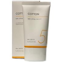 Missha Naujas visapusiškai saugus medvilninis apsauginis nuo saulės kremas 50ml (SPF50+PA++++), 1 gabalėlis gray