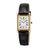 Seiko Quartz Ladies' Watch SWR108 Made in Japan Sapphire Glass Gold x White Black Leather Band white