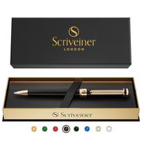 Scriveiner Tušinukas Finest 24K Auksas Schmidt Juodas Geriausias Tušinukas Dovana Puikiai tinka Biurui Juodas Lakas Tušinukas Rašiklis, Apdaila, Šerdelė, Rinkinys, black