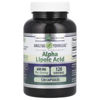 Amazing Nutrition, Alpha Lipoic Acid, 600 mg, 120 capsules black