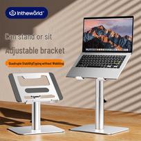 Ergonomic Adjustable Sit-Stand Laptop & Monitor Riser Accessory black
