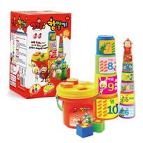 Cuckoo Toys Cocomong Cup Stacking, Mixed Colors, 1 Piece, Korean baby products yellow
