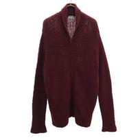 KENZO HOMME Made in Japan Wool Blend Knit jacket 3 Bordeaux cardigan Women Used black