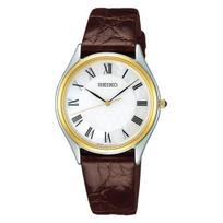 Vyriškas „Seiko“ SACM152 (DOLCE kvarcas) Apvalus laikrodis rudas nerūdijantis analogas