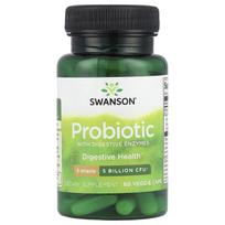 Swanson, Probiotic with Digestive Enzymes, 5 Billion CFU, 60 Veggie Capsules