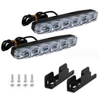 TIGRE BLANC LED Sekvencinis posūkio signalas, Tekantis 6 LED, Bendros paskirties dienos šviesa, Didelio ryškumo, gray